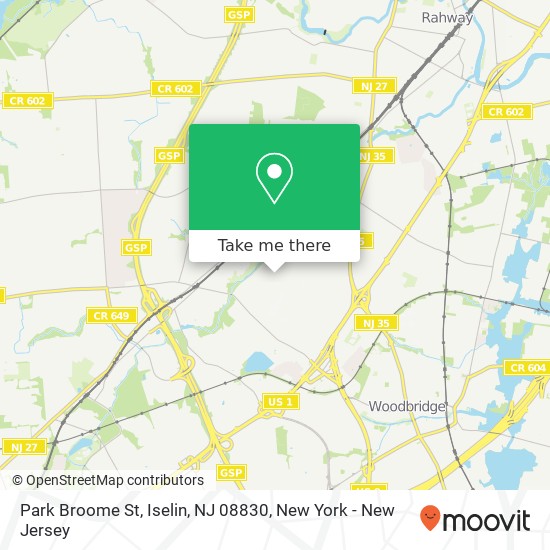 Park Broome St, Iselin, NJ 08830 map