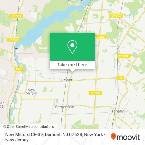 New Milford CR-39, Dumont, NJ 07628 map