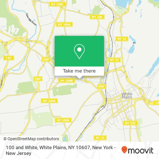 Mapa de 100 and White, White Plains, NY 10607