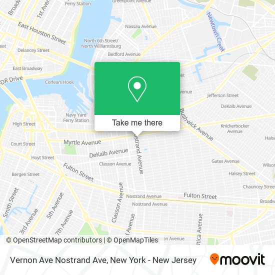 Vernon Ave Nostrand Ave map