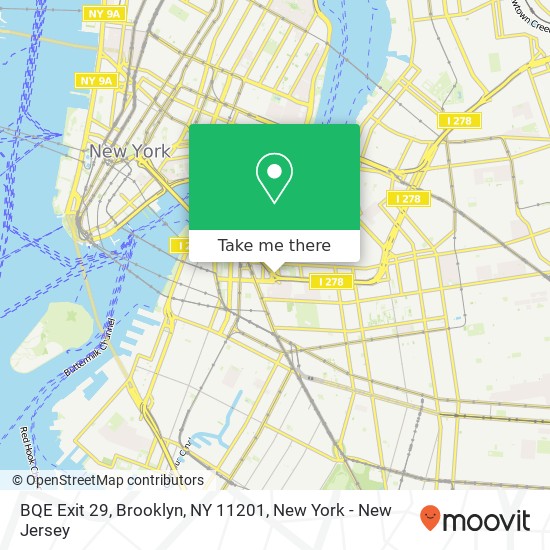 BQE Exit 29, Brooklyn, NY 11201 map