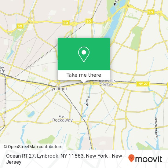Mapa de Ocean RT-27, Lynbrook, NY 11563
