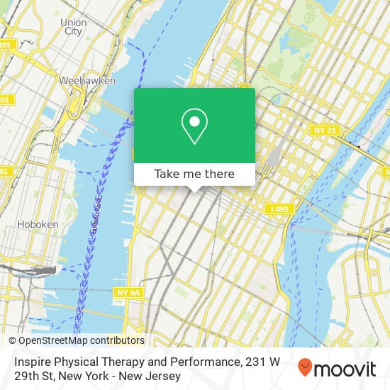 Mapa de Inspire Physical Therapy and Performance, 231 W 29th St
