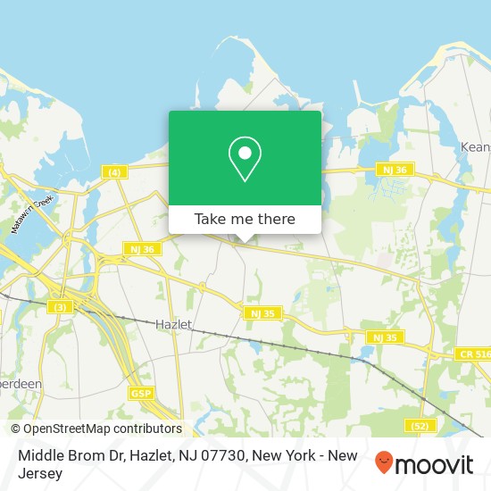 Middle Brom Dr, Hazlet, NJ 07730 map