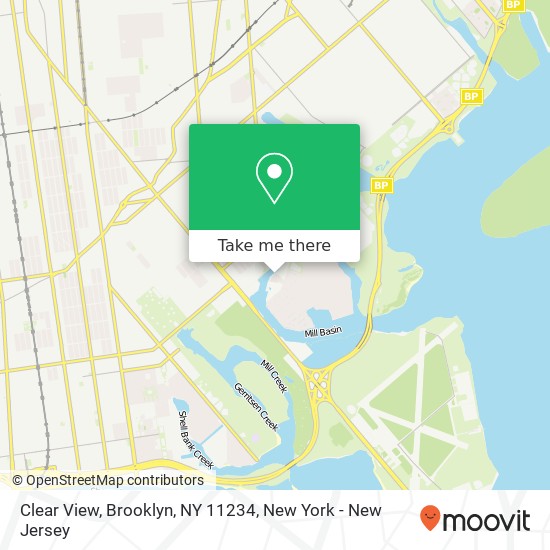 Mapa de Clear View, Brooklyn, NY 11234