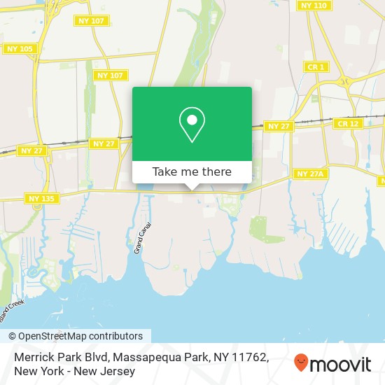 Mapa de Merrick Park Blvd, Massapequa Park, NY 11762