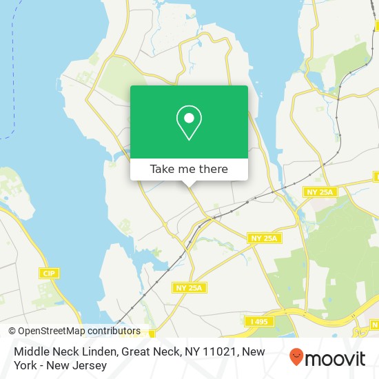 Mapa de Middle Neck Linden, Great Neck, NY 11021