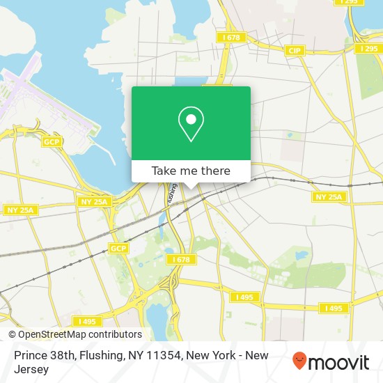 Mapa de Prince 38th, Flushing, NY 11354