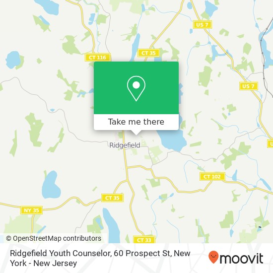 Mapa de Ridgefield Youth Counselor, 60 Prospect St