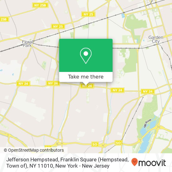 Mapa de Jefferson Hempstead, Franklin Square (Hempstead, Town of), NY 11010