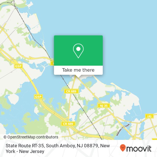 Mapa de State Route RT-35, South Amboy, NJ 08879