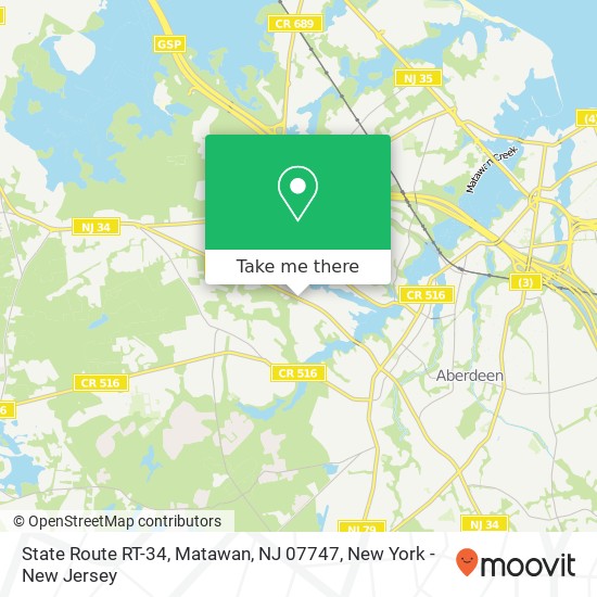 State Route RT-34, Matawan, NJ 07747 map