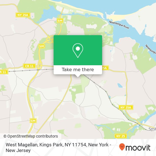 Mapa de West Magellan, Kings Park, NY 11754