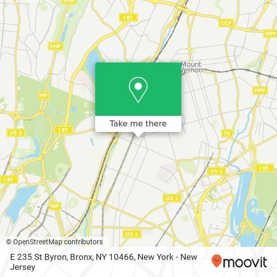 Mapa de E 235 St Byron, Bronx, NY 10466