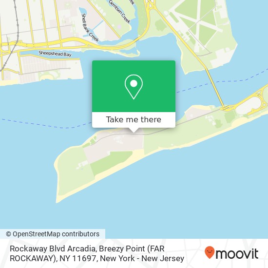 Mapa de Rockaway Blvd Arcadia, Breezy Point (FAR ROCKAWAY), NY 11697