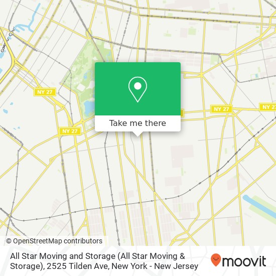 All Star Moving and Storage (All Star Moving & Storage), 2525 Tilden Ave map