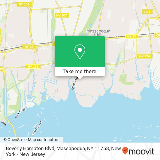 Mapa de Beverly Hampton Blvd, Massapequa, NY 11758