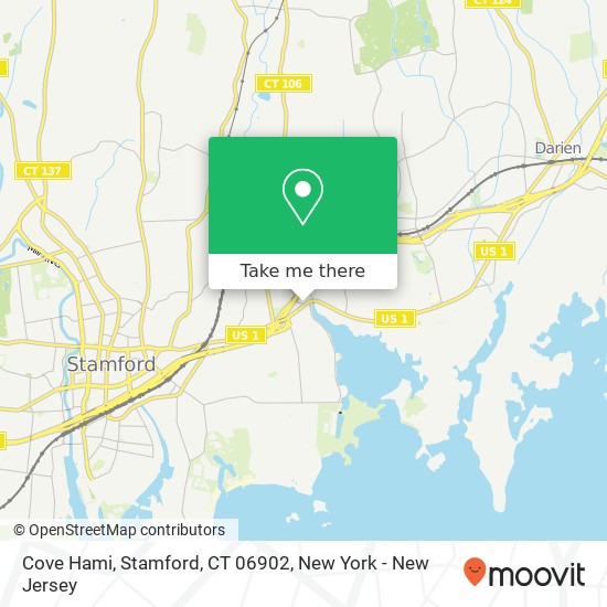 Mapa de Cove Hami, Stamford, CT 06902