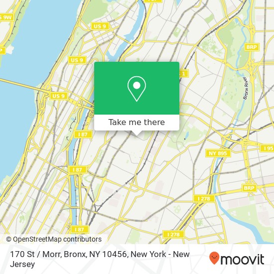 Mapa de 170 St / Morr, Bronx, NY 10456