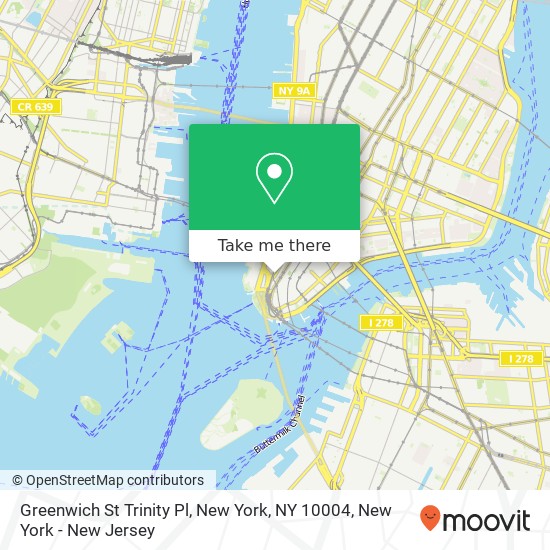 Mapa de Greenwich St Trinity Pl, New York, NY 10004
