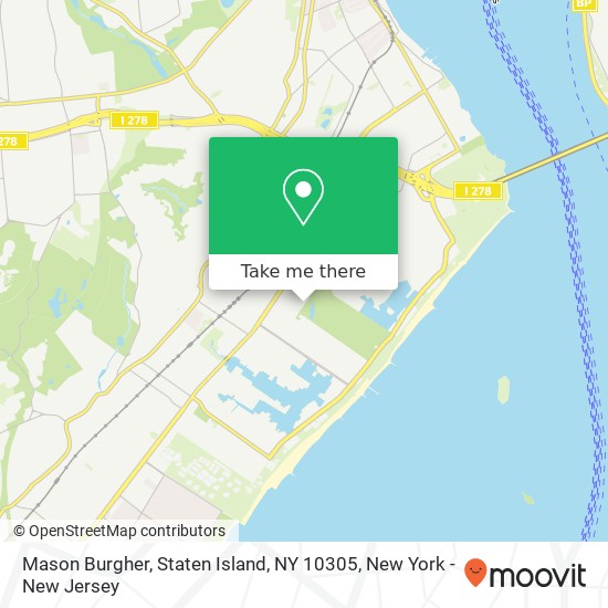 Mapa de Mason Burgher, Staten Island, NY 10305