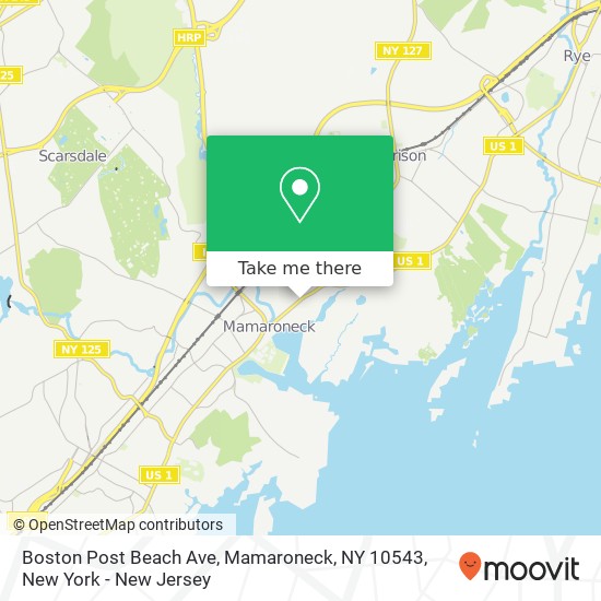 Boston Post Beach Ave, Mamaroneck, NY 10543 map
