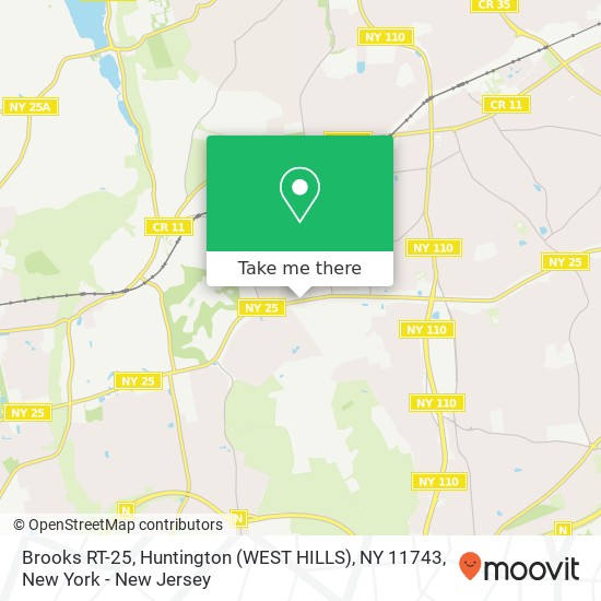 Mapa de Brooks RT-25, Huntington (WEST HILLS), NY 11743