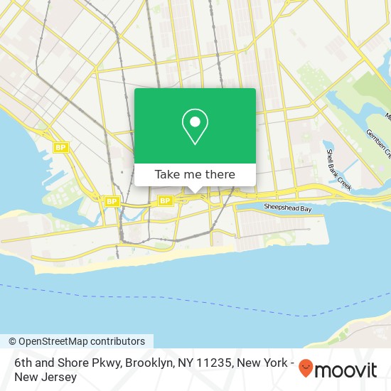 Mapa de 6th and Shore Pkwy, Brooklyn, NY 11235