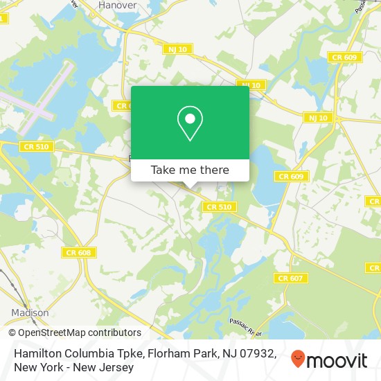 Hamilton Columbia Tpke, Florham Park, NJ 07932 map