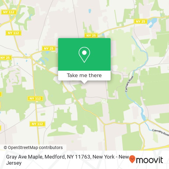 Mapa de Gray Ave Maple, Medford, NY 11763