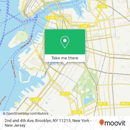 2nd and 4th Ave, Brooklyn, NY 11215 map