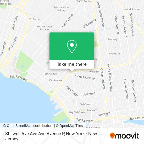 Mapa de Stillwell Ave Ave Ave Avenue P