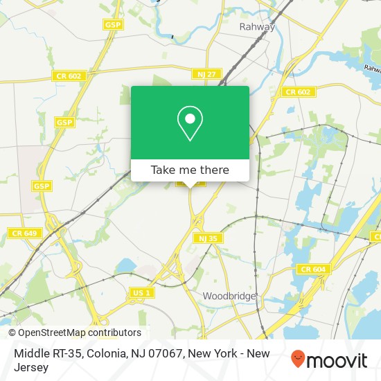 Mapa de Middle RT-35, Colonia, NJ 07067