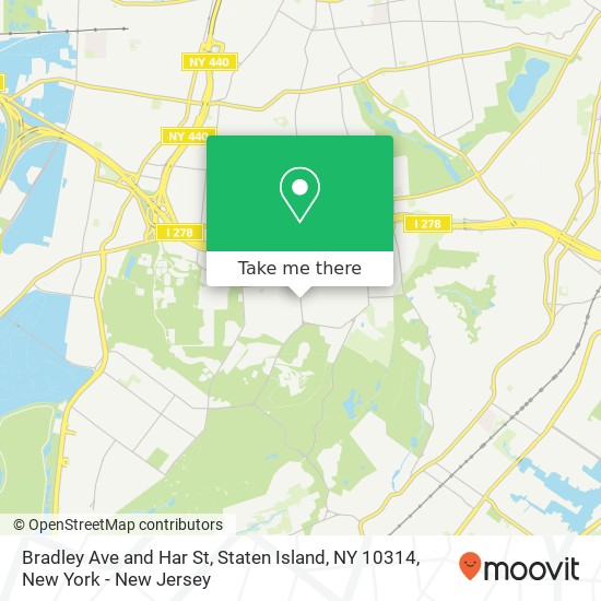 Mapa de Bradley Ave and Har St, Staten Island, NY 10314