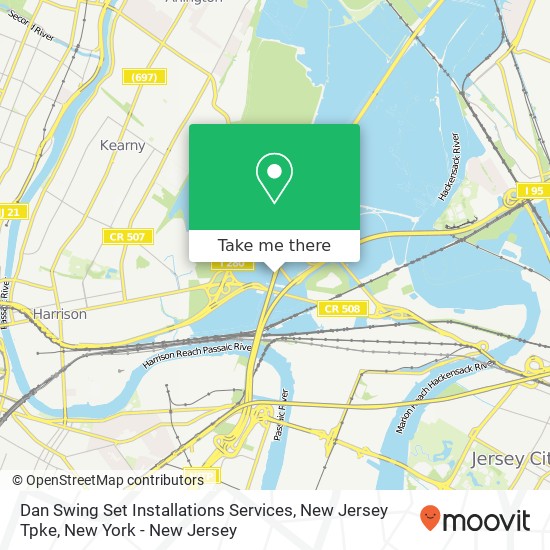 Dan Swing Set Installations Services, New Jersey Tpke map