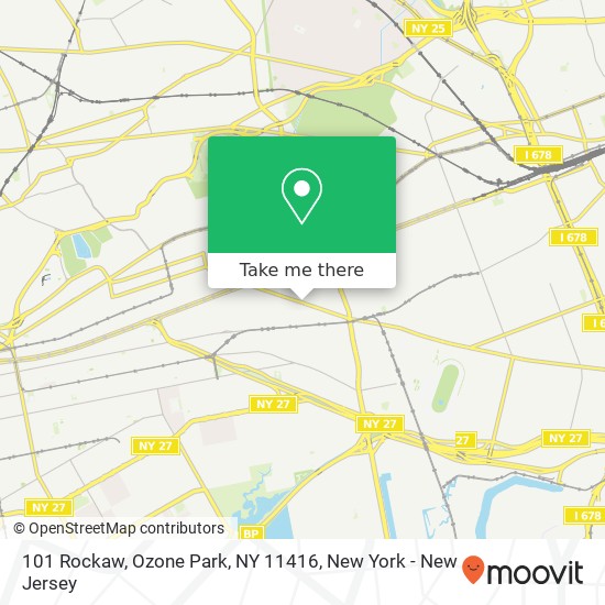 Mapa de 101 Rockaw, Ozone Park, NY 11416