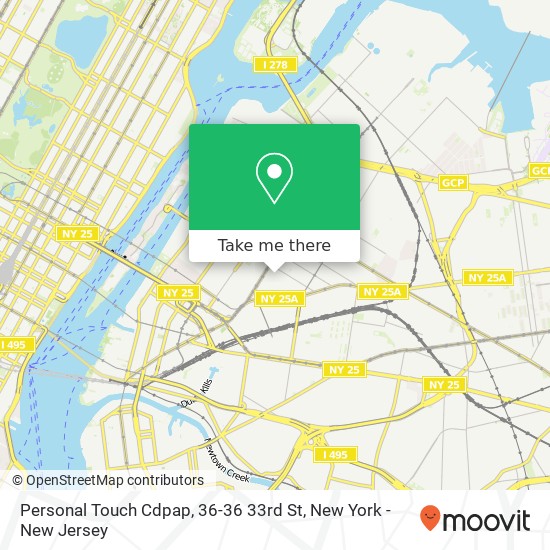 Personal Touch Cdpap, 36-36 33rd St map