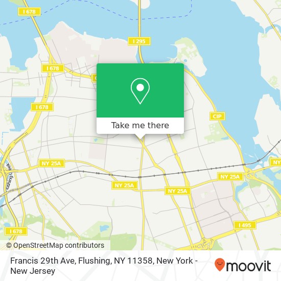 Mapa de Francis 29th Ave, Flushing, NY 11358