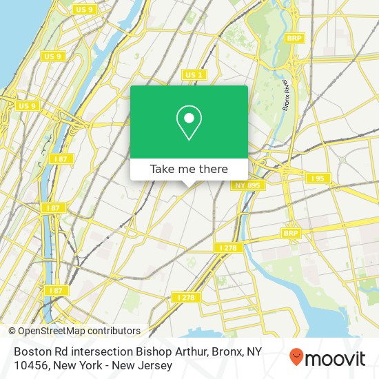 Mapa de Boston Rd intersection Bishop Arthur, Bronx, NY 10456