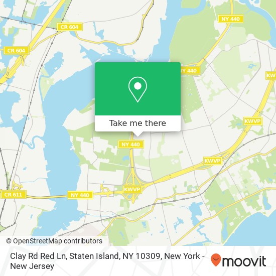 Clay Rd Red Ln, Staten Island, NY 10309 map