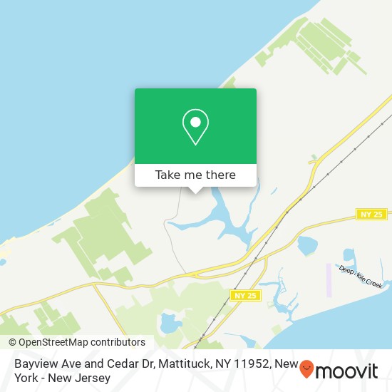 Mapa de Bayview Ave and Cedar Dr, Mattituck, NY 11952