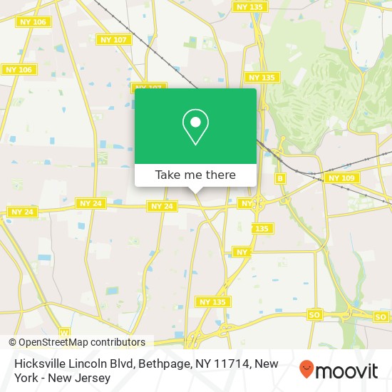 Mapa de Hicksville Lincoln Blvd, Bethpage, NY 11714