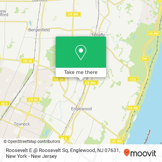 Mapa de Roosevelt E @ Roosevelt Sq, Englewood, NJ 07631