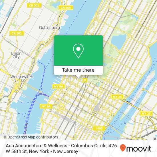 Aca Acupuncture & Wellness - Columbus Circle, 426 W 58th St map