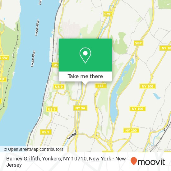 Mapa de Barney Griffith, Yonkers, NY 10710