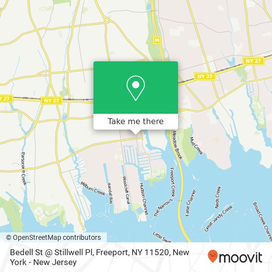 Bedell St @ Stillwell Pl, Freeport, NY 11520 map