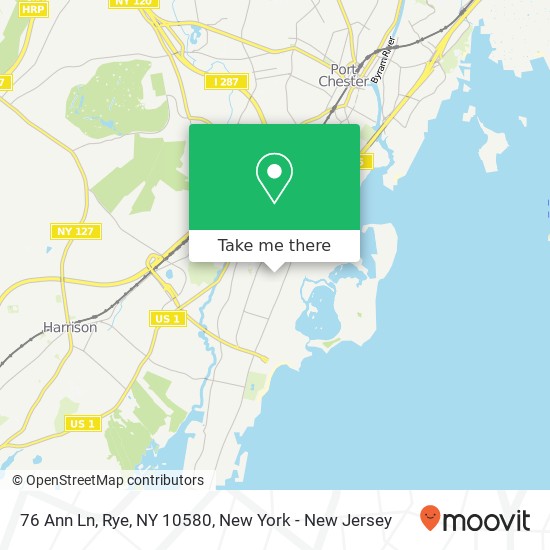 76 Ann Ln, Rye, NY 10580 map