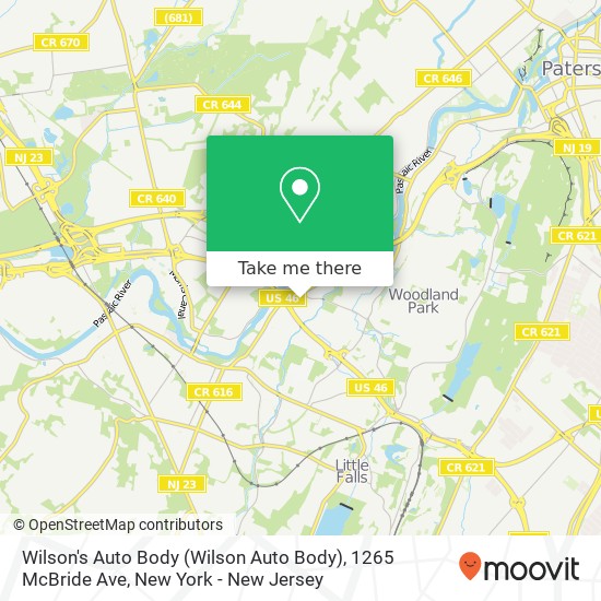 Mapa de Wilson's Auto Body (Wilson Auto Body), 1265 McBride Ave
