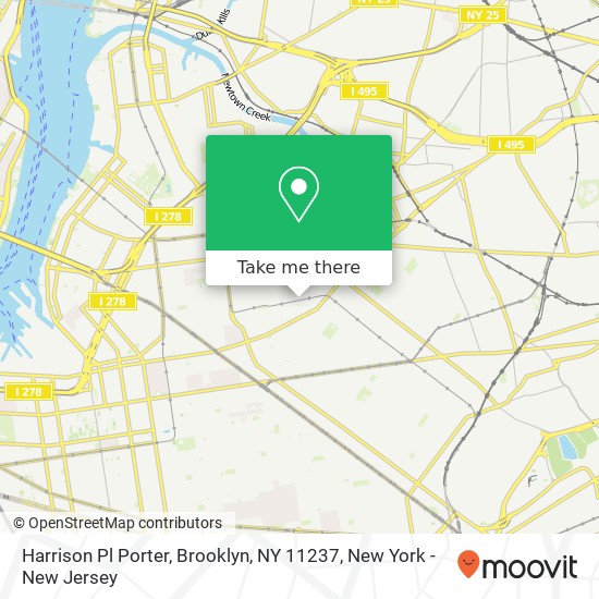 Mapa de Harrison Pl Porter, Brooklyn, NY 11237