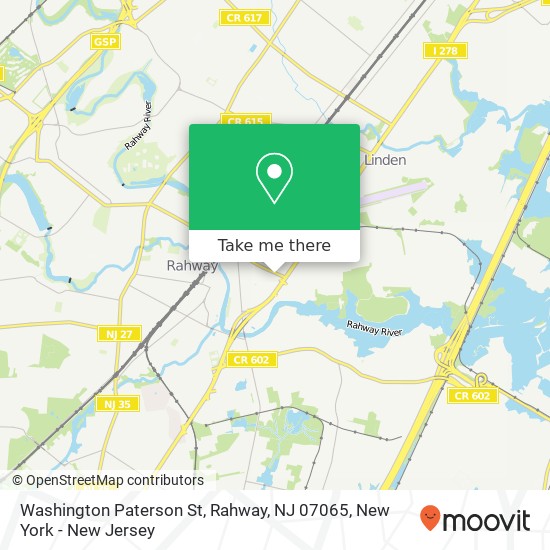 Mapa de Washington Paterson St, Rahway, NJ 07065